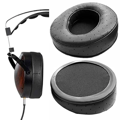 Immagine di V MOTA cuscinetti auricolari compatibili con cuffie Monolith M1070/M1060, di ricambio per riparazione (1 paio) (paraorecchie traspiranti in pelle pecora broccato)
