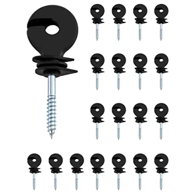 Immagine di QWORK 20 Pezzi Isolatori Ad Anello , per Recinto Elettrico Funi, Fili e Trefoli