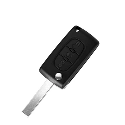 Immagine di Guscio Chiave per Citroen C4 C5 Picasso C6 CE0536 3 Tasti Lama con scanalatura Modello alloggio batteria Telecomando
