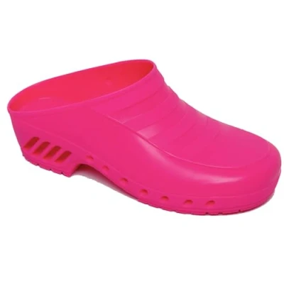 Immagine di Gima Zoccoli Professionali, Anatomici, Unisex, Antiscivolo, Antistatici, Tomaia Non Forata, Suola Colore Fucsia, Misura 40 EU, 1 Paio