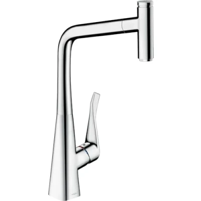 Immagine di hansgrohe Metris Select M71 Miscelatore cucina monocomando 320, bocca d&#039;erogazione estraibile, 1 getto, sBox, cromo, 73803000