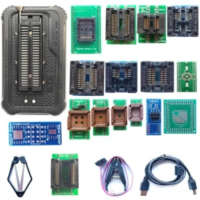 Immagine di xgecu T56 Programmer 15 Adattatori t48 Top Version ISP Support eprom IC chip PIC/NAND Flash EMMC Socket Adapter