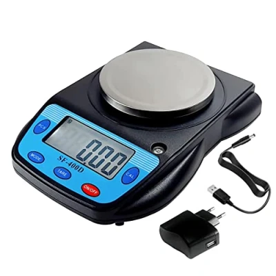 Immagine di Eosphorus Bilancia Analitica Digitale LCD 600g x 0,01g, per Laboratorio Scientifico, da Cucina, Bilanciamento Accurato Pesare Grammi, Oncia, Carati, Incluso Cavo USB e Adattatore AC/DC