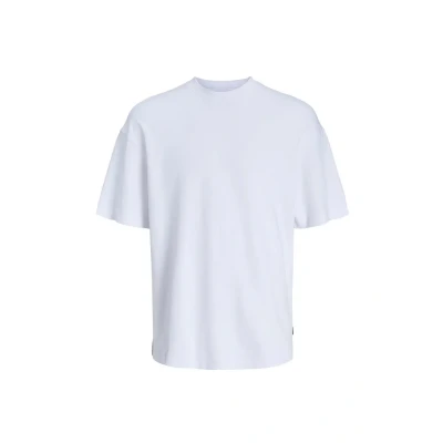 Immagine di Jack &amp; Jones Einfarbiges Kurzarm Dropped Shoulder Tshirt basic, Uomo, Taglia: Small, Weiß