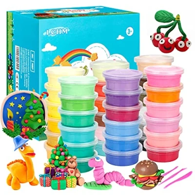 Immagine di 36 Colori Argilla asciutta all&#039;Aria, da Modellare Ultraleggera, LCHM Magic Clay Fai Te