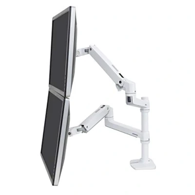 Immagine di Ergotron LX Dual Arm Stacking Desk Mount 2 vie Supporto da tavolo per monitor 38,1 cm (15) 61 (24) Regolabile in altezza, Ruotabile, Inclinabile, Girevole