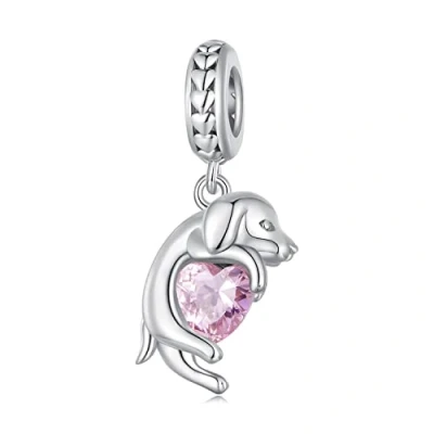Immagine di ciondolo a forma di cane, in Argento sterling 925, gatto, cavallo, cane e bulldog, barboncino, con animale,