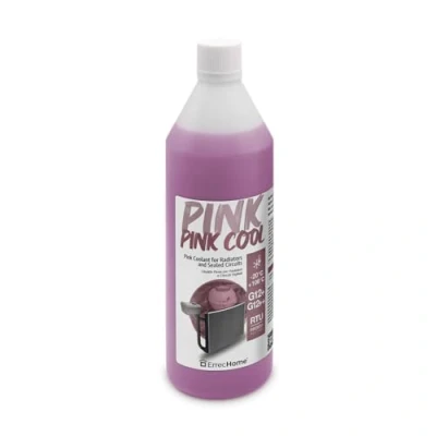 Immagine di ErrecHome Pink Cool, Liquido Radiatore Rosa 20C/+106C, antigelo G12+, G12++ con pacchetto inibitore Si OAT 100% silanizzato, Pronto all’uso, 1 Litro