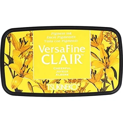 Immagine di Tsukineko Allegro Cheerful Versafine Clair Tampone di Inchiostro, Materiale Sintetico, Giallo, 5.6 x 9.7 2.3 cm
