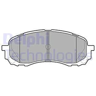 Immagine di DELPHI LP2128 Kit pastiglie freno con segnalatore acustico usura lamierino anticigolío accessori SUBARU: Impreza II Sedan