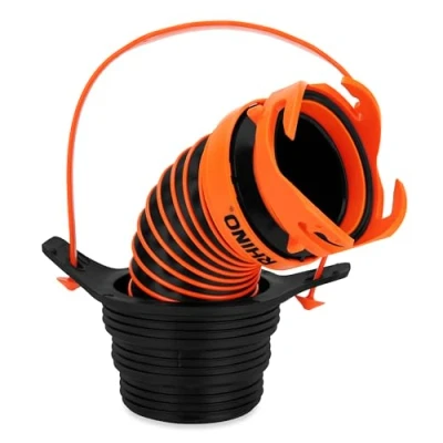 Immagine di Camco 39319 Guarnizione per fognatura 3 in 1 con tubo RhinoExtreme e maniglia flessibile che rende l&#039;ingresso di collegamento semplice meno pratico, nero, standard