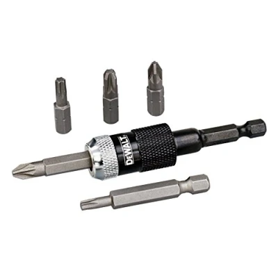 Immagine di DEWALT DT71514 QZ Set per Avvitatura Composto da 6 Pezzi, 1 Porta Inserti Magnetico con Espulsione Detriti, PZ2, PZ3, T25 25 mm, T20 50 mm