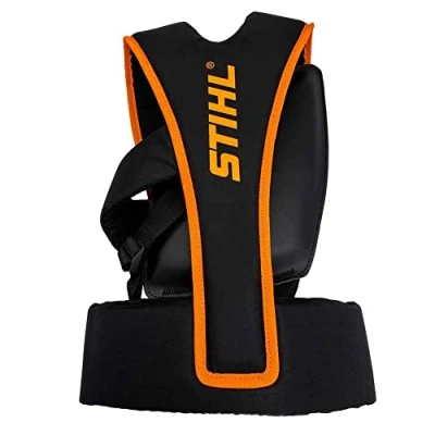 Immagine di STIHL 41477109015 Tracolla doppia Advance Plus Forest per decespugliatore, morbida, imbottita, colore: Nero/Arancione