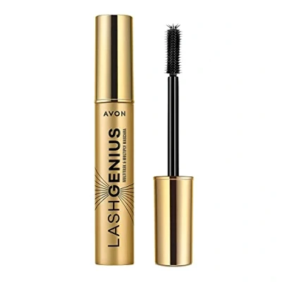 Immagine di Avon Lash Genius Mascara nero con pennello Smart Control e formula gel per volume completo, lunghezza, sollevamento, intensità definizione, 10 m