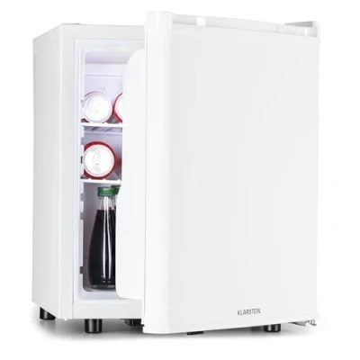Immagine di Klarstein Happy Hour Mini Frigo, Frigo Portatile da Camera, Frigorifero Piccolo Silenzioso Ufficio, Bar con Illuminazione Interna e Ripiani Rimovibili, Campeggio 6 18C, 45L