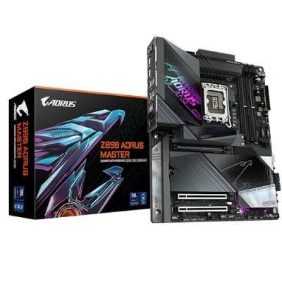 Immagine di GIGABYTE Scheda madre Z890 AORUS MASTER Supporta CPU Intel Core Ultra (Serie 2), 18+1+2 fasi VRM, fino a 9500MHz DDR5 (OC), 2xPCIe 5.0 + 3xPCIe 4.0, Wi Fi 7, LAN 10GbE, Thunderbolt 4