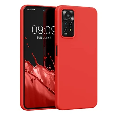 Immagine di kwmobile Cover per Xiaomi Redmi Note 11 Pro / (5G) 12 (4G) Custodia Back Case Smartphone in Silicone TPU Protezione Gommata rosso