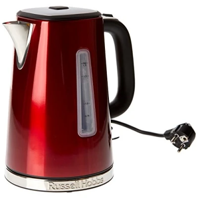 Immagine di Russell Hobbs Bollitore Elettrico Luna 1,7 L, 2400 W Acciaio Inox Color Rosso; Funzione Ebollizione Rapida; Filtro Anticalcare Rimovibile; Indicatore Livello Acqua, Apertura Automatica, 23210 70