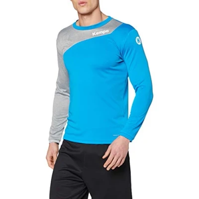 Immagine di Kempa Core 2.0 Maglia a Maniche Lunghe, Uomo, Kempablau/Dark Grau Melan, XXL