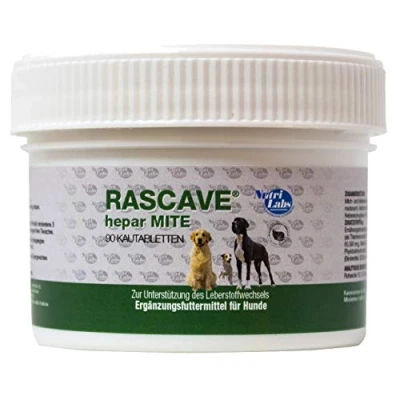 Immagine di NutriLabs Rascave Hepar Mite Compresse per Cani 90 pz. epatiche Vitamine B Prodotti la salute Integratore alimentare Cane Complesso epatico