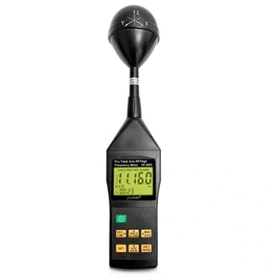 Immagine di Misuratore EMF RF HF B8G ad alta frequenza 10 Mhz 8 Ghz. Misura i livelli di radiazione ampio raggio da torri cellulari Smart Meters Wi Fi Cordless e telefoni 3G 4G Networks Dispositivi Bluetooth