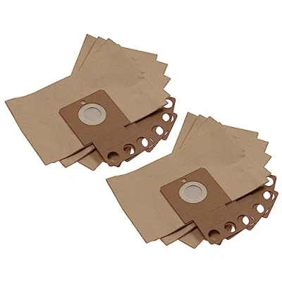 Immagine di vhbw 10x sacchetto compatibile con Kärcher Robocleaner RC 4.000, 3000 aspirapolvere carta, 24,5cm x 20,5cm Marrone