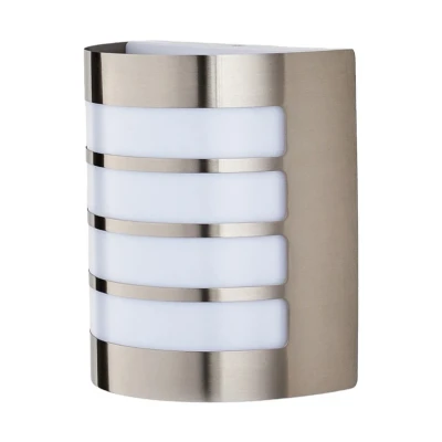 Immagine di Applique da esterni &#039;Noyan&#039; (Moderno) colore Grigio, in Acciaio Inox (1 luce, E27) di Lindby per parete esterna/parete casa, abitazione, terrazzo und balcone