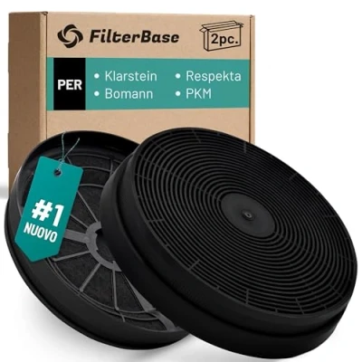 Immagine di FilterBase® Filtro a Carbone Attivo 2 Pezzi per Respekta MIZ0023 Klarstein Zarah Zelda Zola Balzac Aurora Aurica 10029385 10029387 10029388 10013866 10013867 10013868 Bomann KF561 PKM CF 110