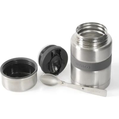 Immagine di wenco contenitore per il pranzo in acciaio inox, 500 ml, con cucchiaio, termico cibo, ideale bambini e adulti, viaggio