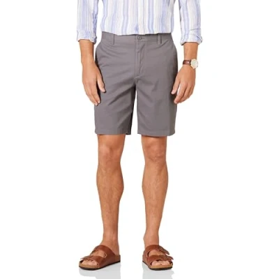Immagine di Amazon Essentials Pantaloncini Chino Elasticizzati e Aderenti da 23 cm Uomo, Carbone, 29W