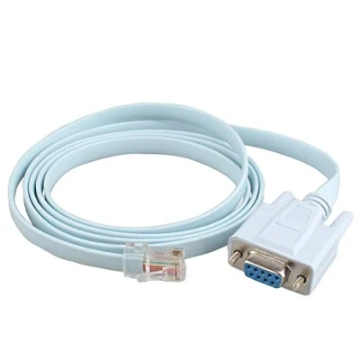 Immagine di Futheda RJ45 a RS232, DB9 9 pin Serial Port Femmina Maschio Cat5 Ethernet LAN Rollover Console Cavo Switch Line 1,4 m