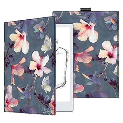 Immagine di FINTIE Custodia per Remarkable 2 Digital Paper Tablet 10.3 Pollici 2020, Sottile Leggero Similpelle Cover con Pen Holder, Non Compatibile 1, Blooming Hibiscus