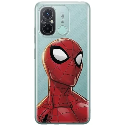 Immagine di ERT GROUP custodia per cellulare Xiaomi REDMI 12C/ 11A originale e con licenza ufficiale Marvel, modello Spider Man 003 adattato alla forma dello smartphone, parzialmente trasparente