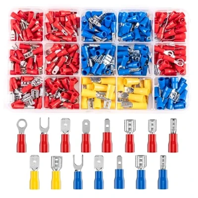 Immagine di 280 pezzi capicorda elettrici, connettori 0,5 6,0 mm² per auto, set di piatti cavi, a compressione elettricisti