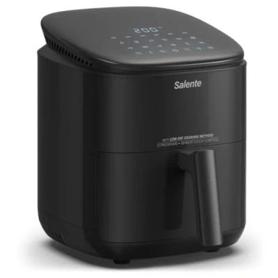 Immagine di SALENTE AirFit, friggitrice ad aria calda con 12 programmi, 3,5 l, 1500 W, 30 200 C, antiaderente, lavabile in lavastoviglie (nero)