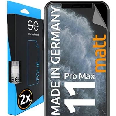 Immagine di smart engineered 3D Pellicola opaca di protezione dello schermo per Apple iPhone 11 Pro Max antiriflesso [2 pezzi Opaco, Case friendly, Protettiva TPU