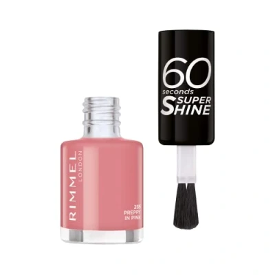 Immagine di RIMMEL 60 Seconds Super Shine Smalto, 235 Preppy in Pink, Smalto asciugatura rapida, Colore vibrante, A lunga tenuta, 8 ml