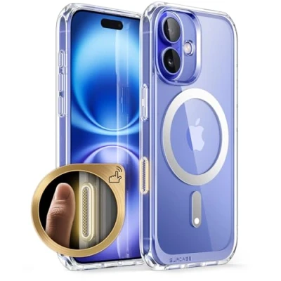 Immagine di SUPCASE Cover per iPhone 16 Plus 6.7&#039;&#039; 2024, [Compatibile con MagSafe] [Protezione di Grado Militare] Custodia Magnetica Antiurto Trasparente Ultrasottile 2024 (Trasparente)