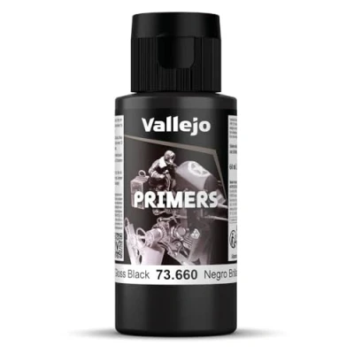 Immagine di Acrylicos Vallejo VJ73660 60 ml &quot;Gloss Black Primer&quot; Colore Metallo