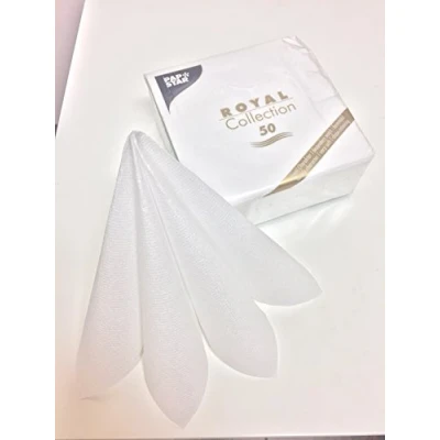 Immagine di Papstar Tovaglioli, Tessuto, Bianco, 5.8 x 12.5 cm, 50 unità