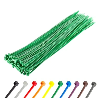 Immagine di Gocableties Fascette Plastica Verdi 370 mm x 4,8 100 Pezzi Lunghe Colorate