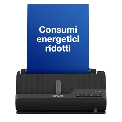 Immagine di Epson ES C320W Scanner A4 di Precisione per Documenti e Foto, Connessione Wireless, Ottimizzato la Gestione dei Documenti, versatile Supporti Bassi Consumi Energetici