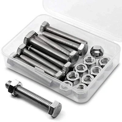 Immagine di M8 x 70mm Bullone Esagonale Bulloni e Dadi in Acciaio Inossidabile 304 Set,Viti a Macchina (Bullone 10pz, 10pz)