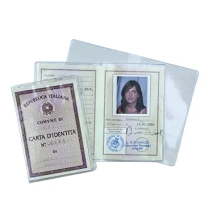 Immagine di N 100 porta documenti carta d&#039;identità foto tessera custodia in plastica trasparente