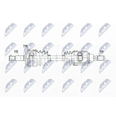 Immagine di NTY NPW RE 201 Albero motore / Semiasse Assale posteriore Sx, Dx 752