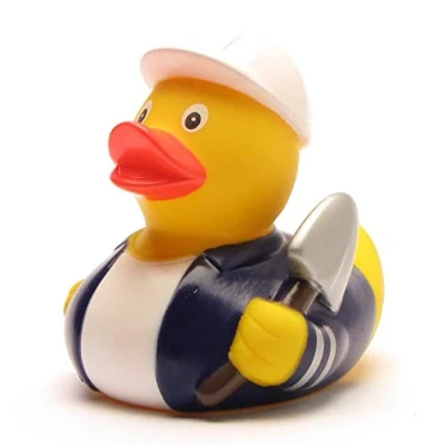 Immagine di Ingegneri Civili Paperella di Gomma Anatra da Bagno Rubber Duck Bathduck Duckshop L: 8,5 cm