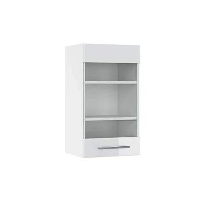 Immagine di Vicco Mobile da cucina in vetro Fame Line, Bianco lucido/Bianco, 40 cm