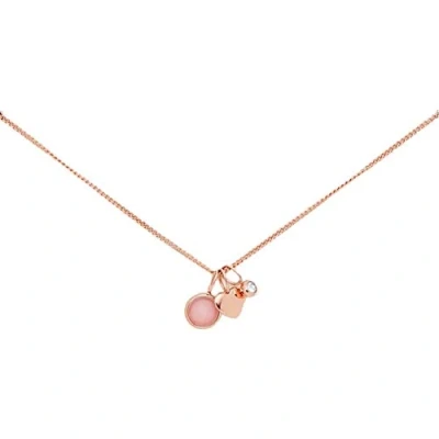 Immagine di Fossil Collana Da Donna Personalizzata, Lunghezza Totale: 40 Cm + 5 Di Estensione Della Catena In Acciaio Inossidabile Oro Rosa, JF03046791