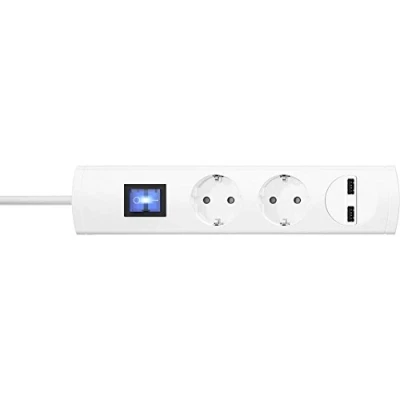 Immagine di Kopp 233502007 Multipresa con interruttore 2 vie Bianco Schuko 1 pz.
