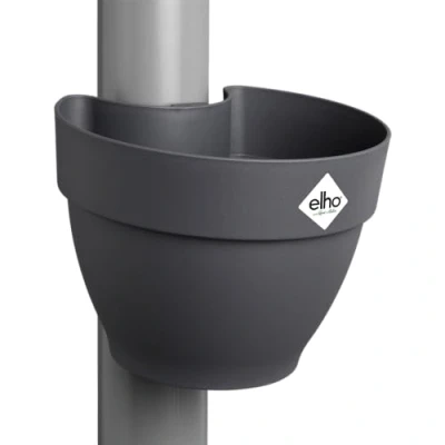 Immagine di Elho Vibia Campana Drainpipe Clicker 40 Vaso per Esterno Ø 21.6 x H 16.3 cm Nero/Anthracite